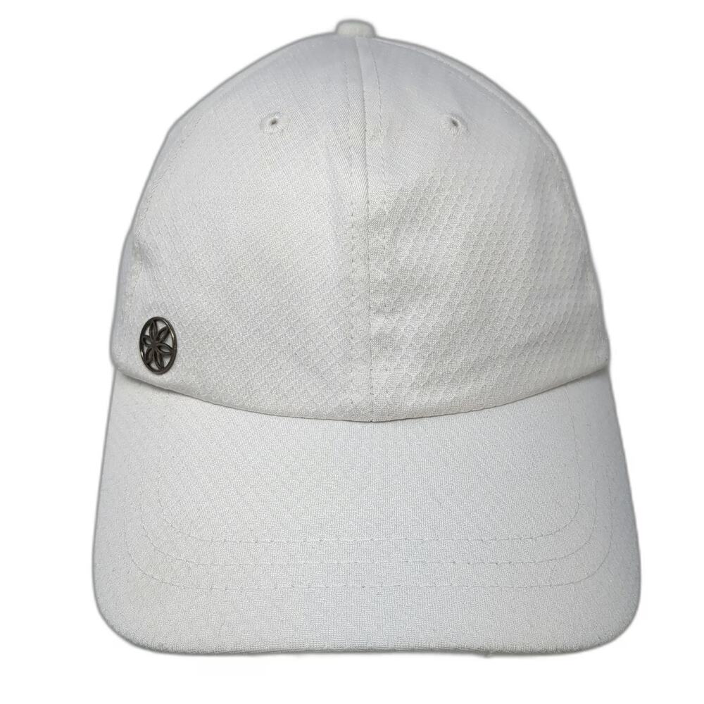 Gaiam Baseball Cap White One Size Mesh Texture Slideback Athletic Yoga Sport Hat